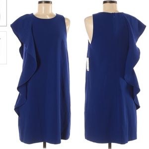 CHELSEA 28 NAVY BLUE COCKTAIL MIDI DRESS,SIZE 8